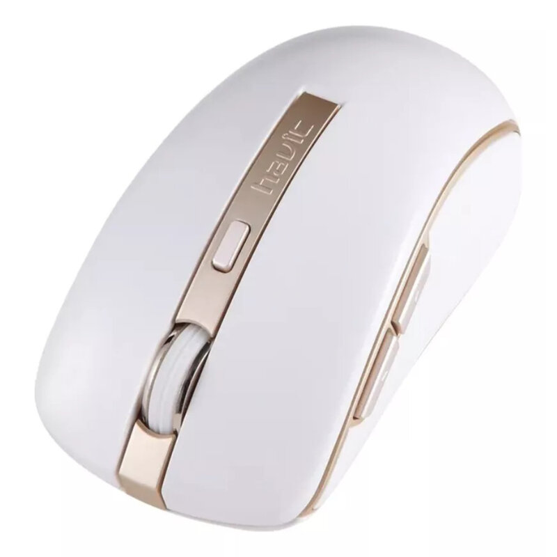 Mouse wireless pentru laptop 1000-1600 DPI Havit MS951GT, alb / auriu