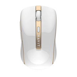 Mouse wireless pentru laptop 1000-1600 DPI Havit MS951GT, alb / auriu