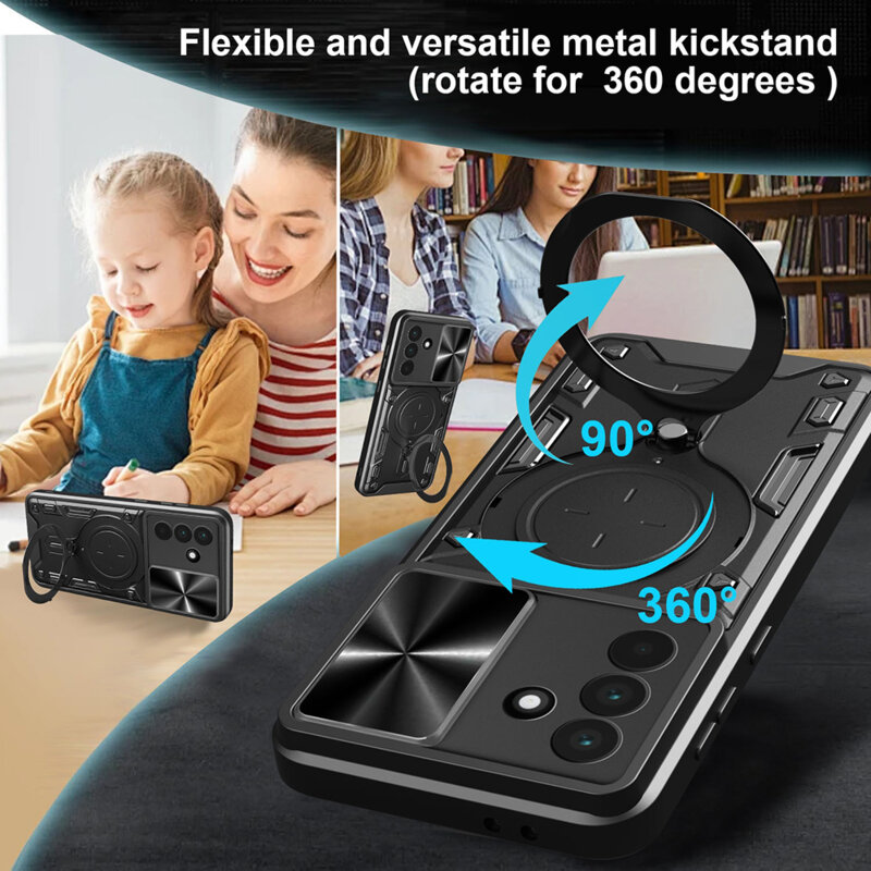 Husa Samsung Galaxy A56 5G Techsuit CamGuard Pro, roz auriu