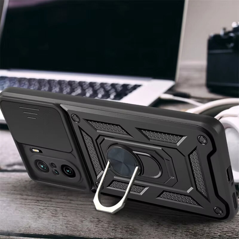 Husa Xiaomi Mi 11i protectie camera Techsuit CamShield Series, negru