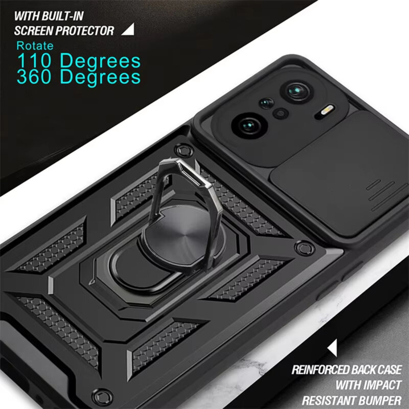 Husa Xiaomi Poco F3 protectie camera Techsuit CamShield Series, negru