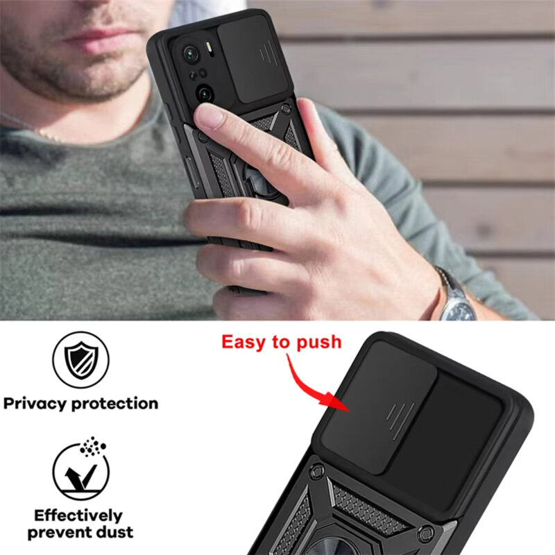 Husa Xiaomi Poco F3 protectie camera Techsuit CamShield Series, negru
