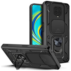 Husa Xiaomi Redmi Note 9S protectie camera Techsuit CamShield Series, negru