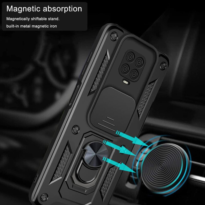 Husa Xiaomi Redmi Note 9 Pro Max protectie camera Techsuit CamShield Series, negru
