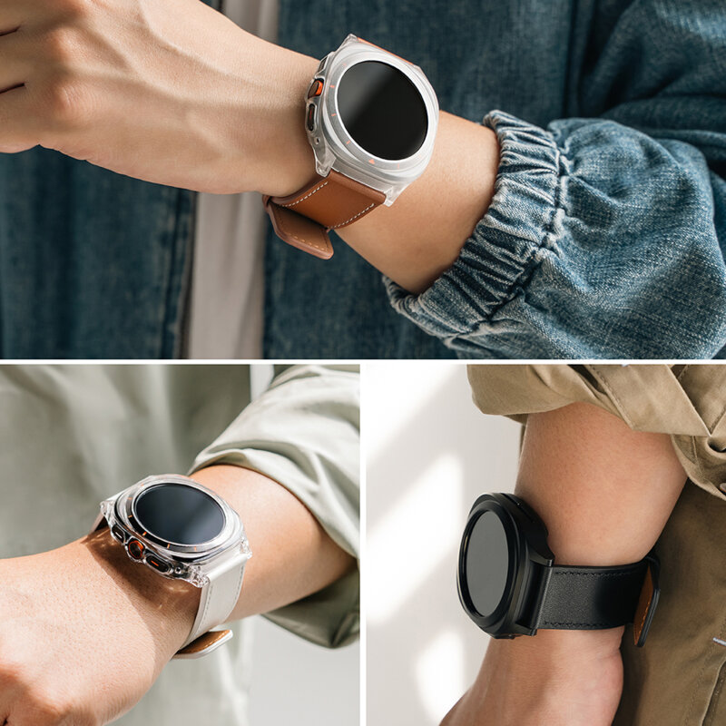 Curea Fossil Hybrid 24mm Ringke Leather One Basic Bold, Brown