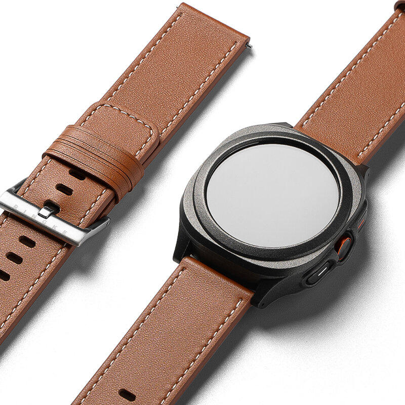 Curea Mobvoi TicWatch Pro 5 Ringke Leather One Basic Bold, Brown