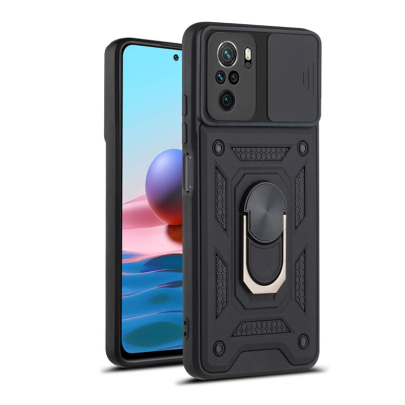 Husa Xiaomi Redmi Note 10 4G protectie camera Techsuit CamShield Series, negru