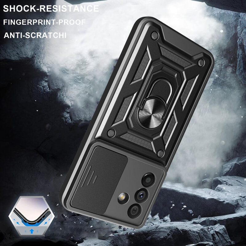 Husa Samsung Galaxy A56 5G protectie camera Techsuit CamShield Series, albastru