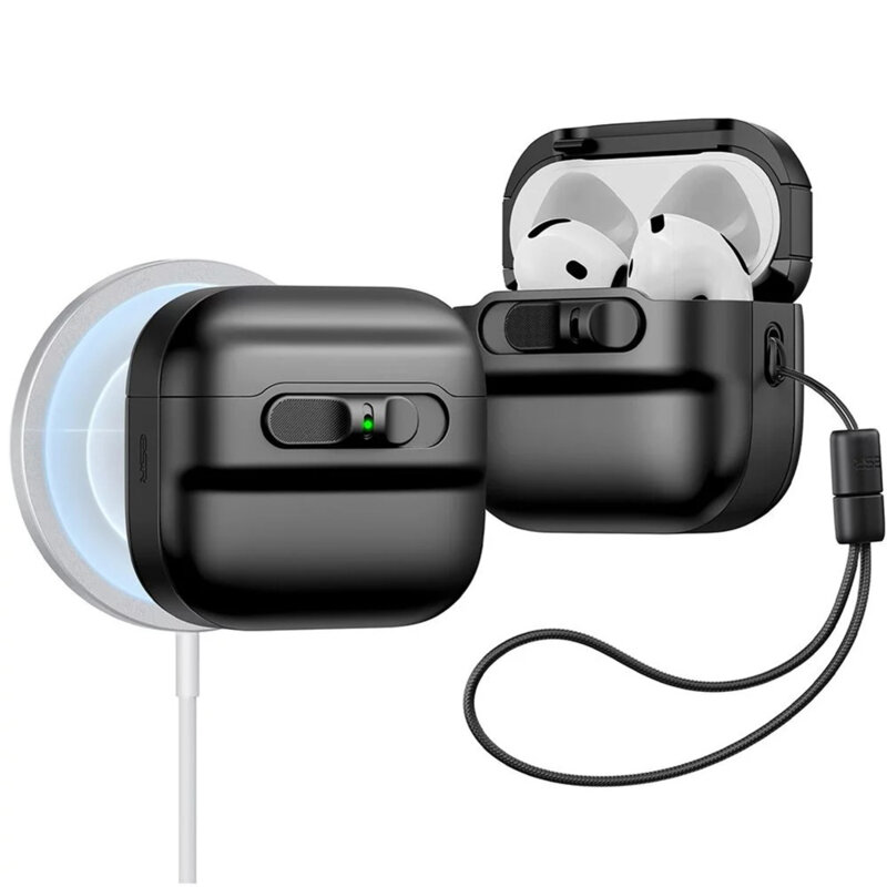 Husa Apple AirPods 4 ESR Pulse Magnetic HaloLock, negru