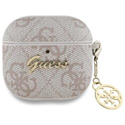 Husa Apple AirPods 4 Guess 4G Charm Collection, roz, GUA4G4GSMP
