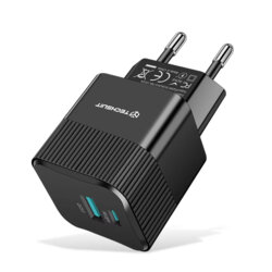 Incarcator priza GaN premium USB, Type-C, 25W Techsuit, CHPD216