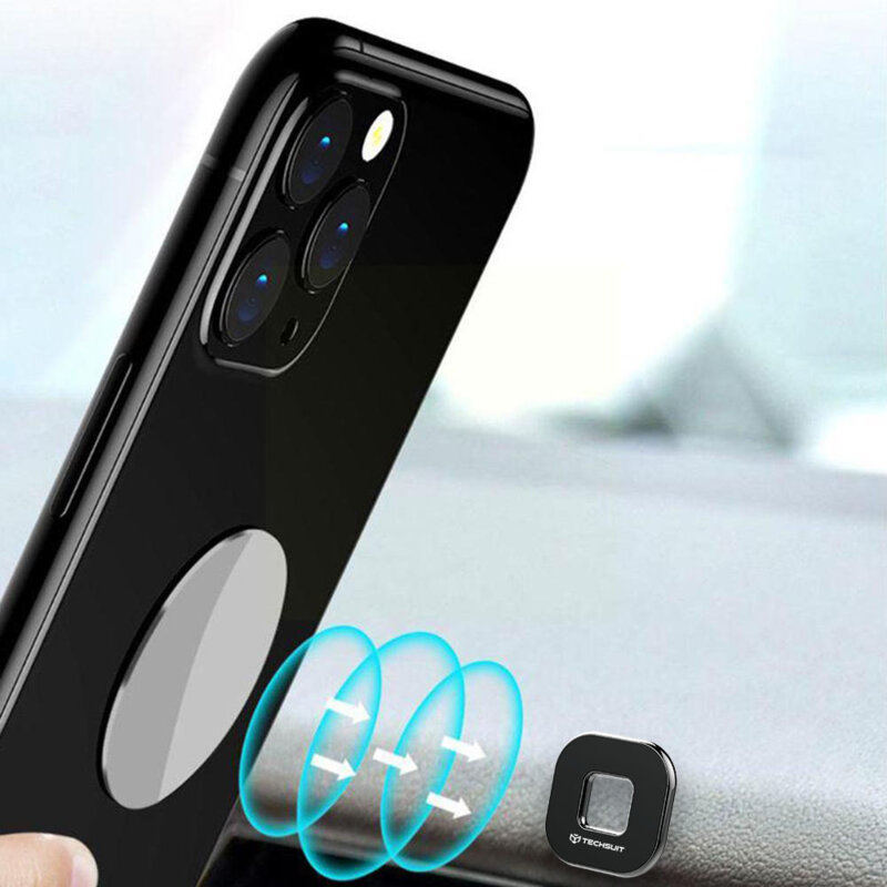Suport magnetic telefon cu adeziv pentru bord masina Techsuit, HOLD210