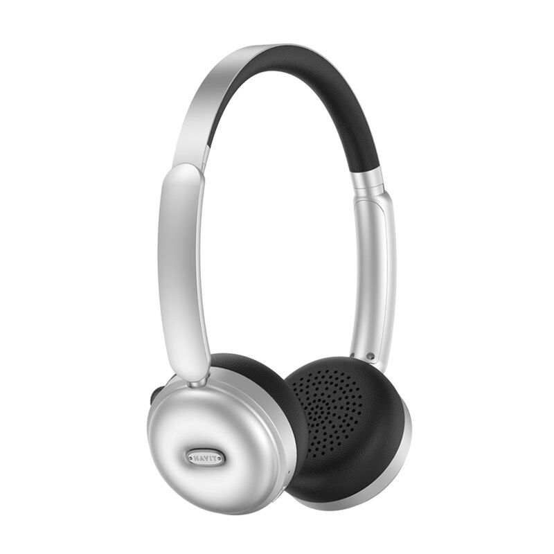 Casti Bluetooth V5.4 On-ear, 400mAh Havit H616BT, argintiu / negru