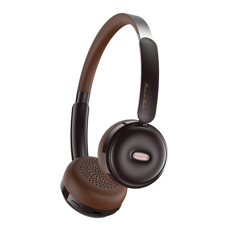 Casti Bluetooth V5.4 On-ear, 400mAh Havit H616BT, maro