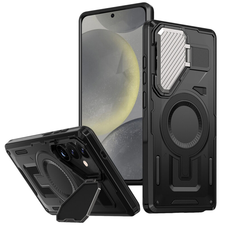 Husa Samsung Galaxy S24 protectie camera Techsuit CamVault MagSafe, negru