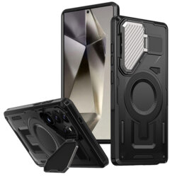 Husa Samsung Galaxy S24 Ultra protectie camera Techsuit CamVault MagSafe, negru