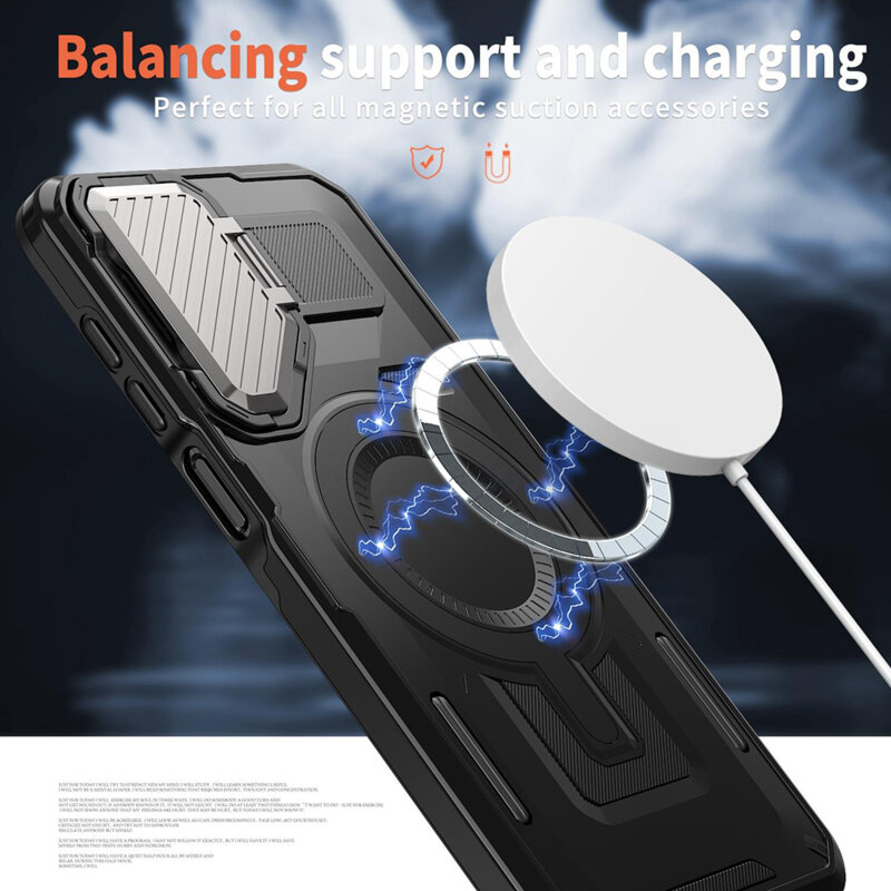 Husa Samsung Galaxy A15 5G protectie camera Techsuit CamVault MagSafe, negru