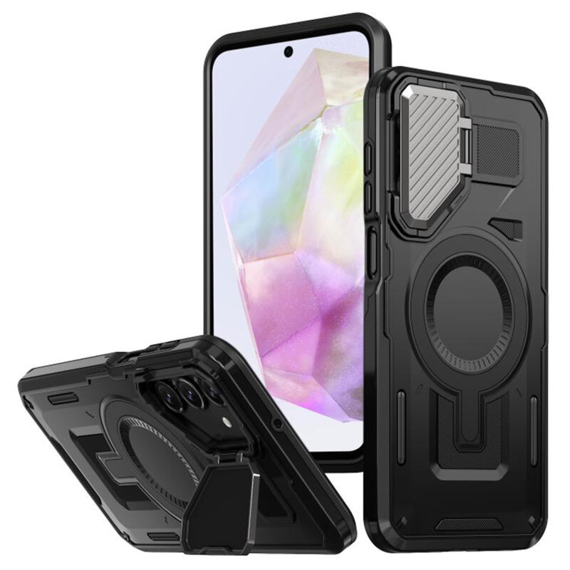 Husa Samsung Galaxy A35 5G protectie camera Techsuit CamVault MagSafe, negru