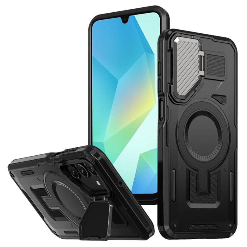 Husa Samsung Galaxy A16 5G protectie camera Techsuit CamVault MagSafe, negru