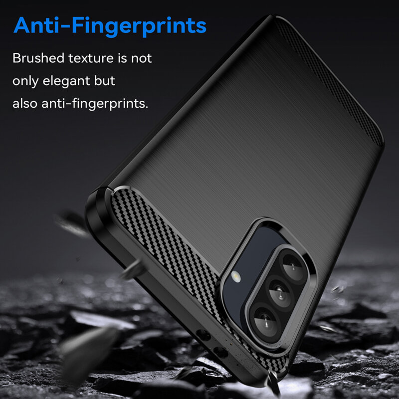 Husa Samsung Galaxy A26 5G Techsuit Carbon Silicone, albastru