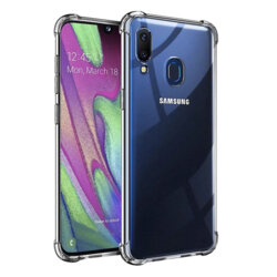 Husa Samsung Galaxy A40 Techsuit Shockproof Clear Silicone, transparenta