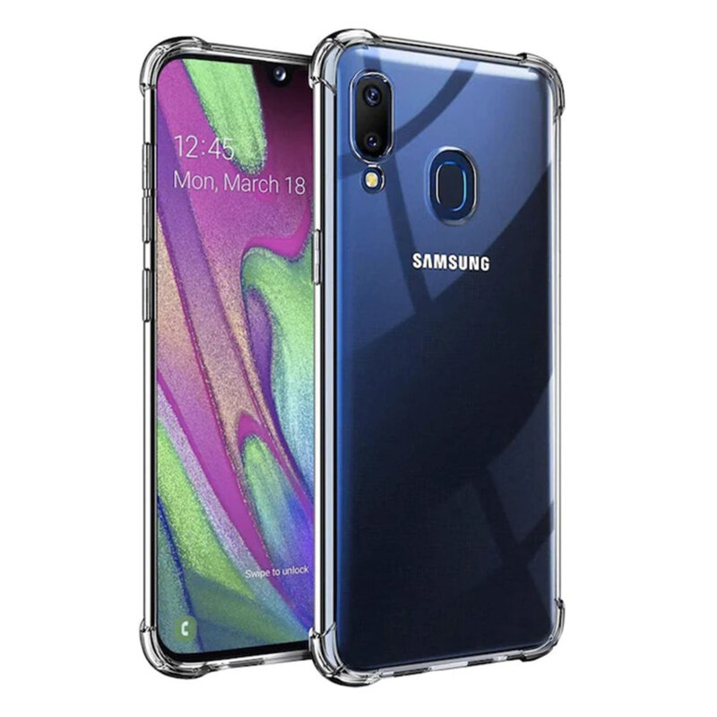 Husa Samsung Galaxy A40 Techsuit Shockproof Clear Silicone, transparenta