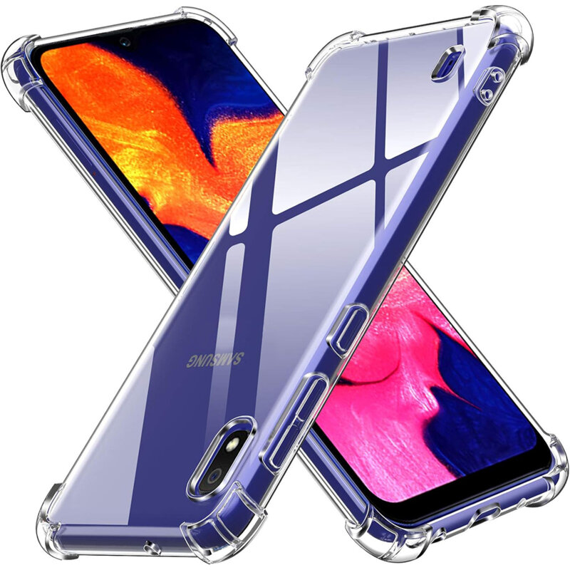 Husa Samsung Galaxy A10 Techsuit Shockproof Clear Silicone, transparenta