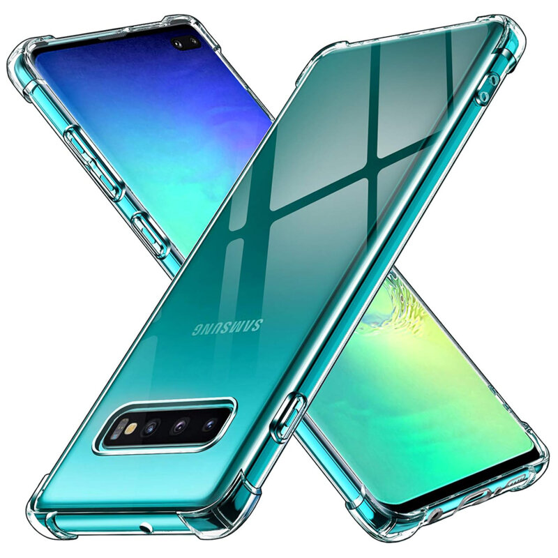 Husa Samsung Galaxy S10 Plus Techsuit Shockproof Clear Silicone, transparenta