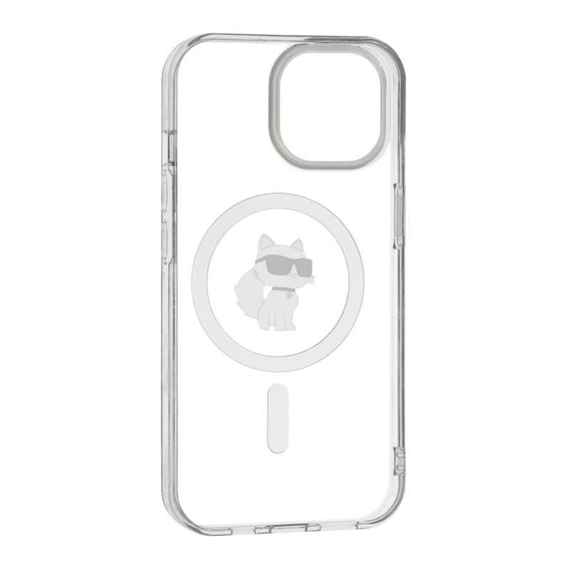 Husa iPhone 15 Karl Lagerfeld IML MagSafe, Choupette, clear, KLHMP15SHFCCNOT