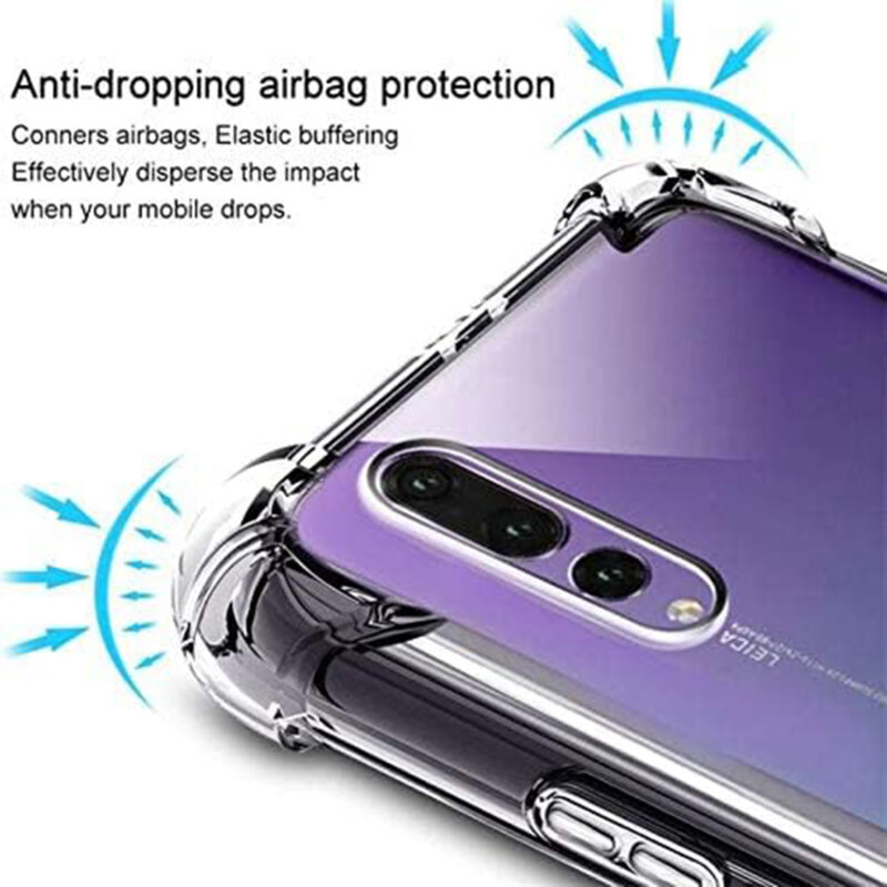 Husa Huawei P20 Lite Techsuit Shockproof Clear Silicone, transparenta