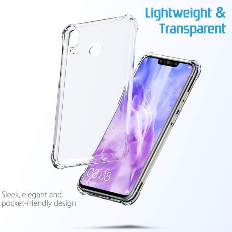 Husa Huawei P20 Lite Techsuit Shockproof Clear Silicone, transparenta