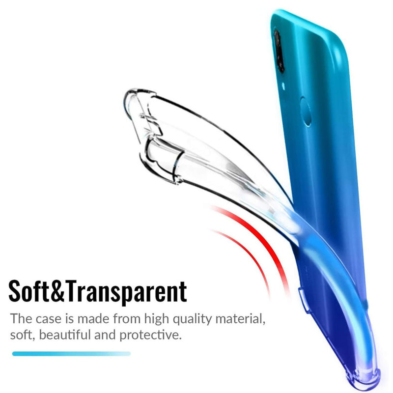 Husa Huawei P Smart 2019 Techsuit Shockproof Clear Silicone, transparenta