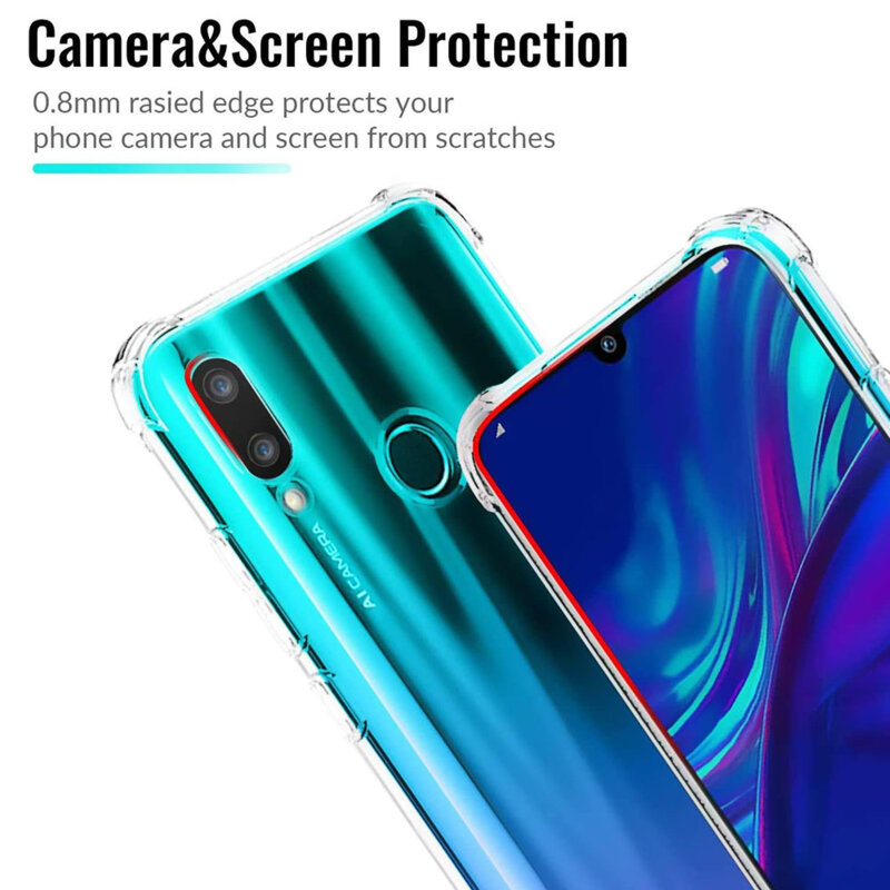 Husa Huawei P Smart 2019 Techsuit Shockproof Clear Silicone, transparenta