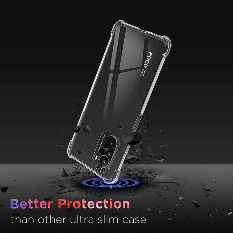 Husa Xiaomi Poco F3 Techsuit Shockproof Clear Silicone, transparenta