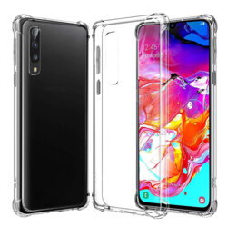 Husa Samsung Galaxy A70 Techsuit Shockproof Clear Silicone, transparenta