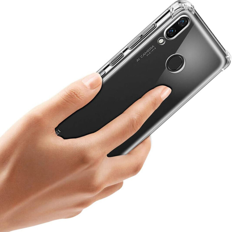 Husa Huawei Mate 20 Pro Techsuit Shockproof Clear Silicone, transparenta