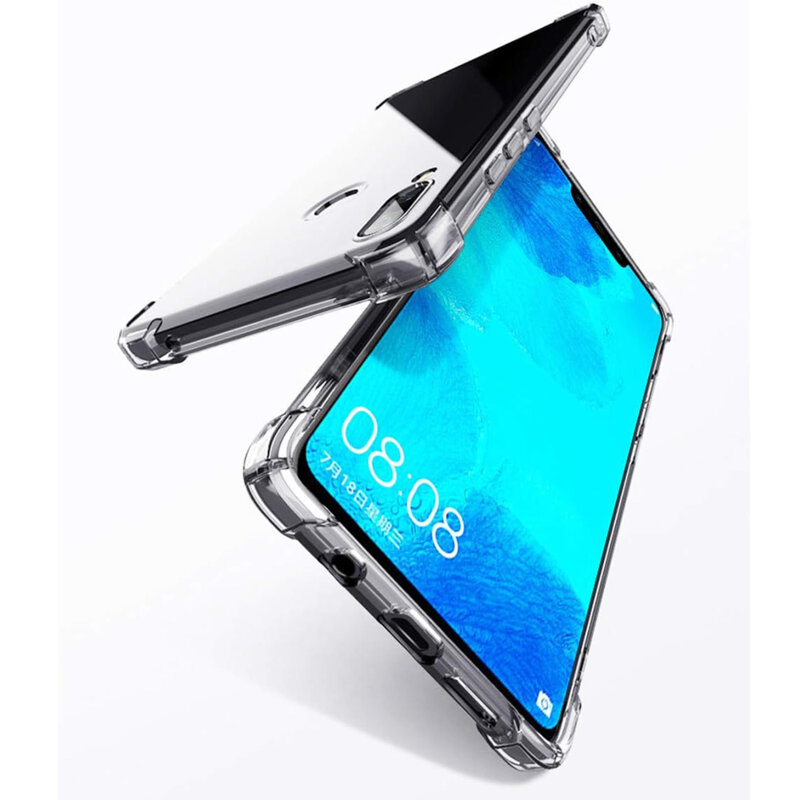 Husa Huawei Mate 20 Pro Techsuit Shockproof Clear Silicone, transparenta