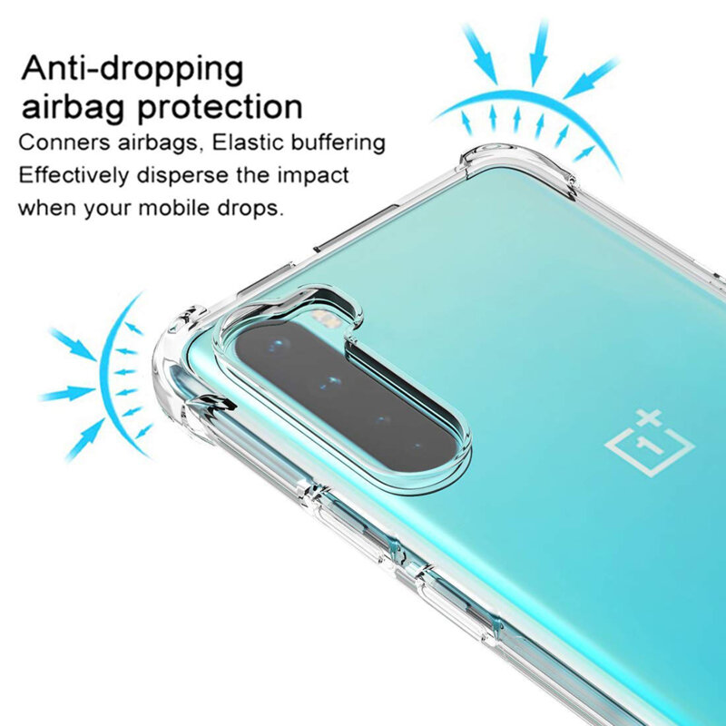 Husa OnePlus Nord 5G Techsuit Shockproof Clear Silicone, transparenta