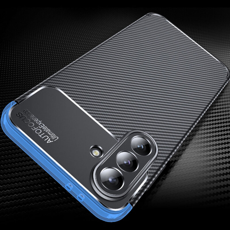 Husa Samsung Galaxy A56 5G Techsuit CarbonFiber, negru
