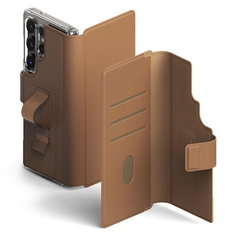 Husa Samsung Galaxy S25 Ultra Ringke Folio Grip Wallet Magnetic, maro