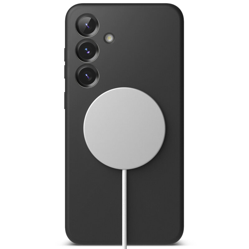 Husa Samsung Galaxy S25 Ringke Silicone Magnetic MagSafe, negru