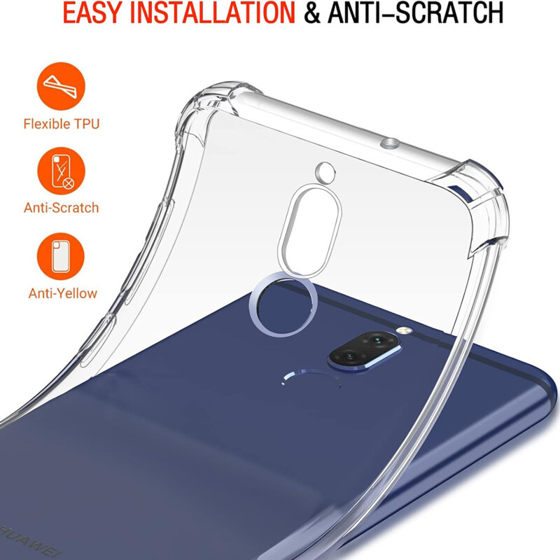 Husa Huawei Mate 10 Lite Techsuit Shockproof Clear Silicone, transparenta