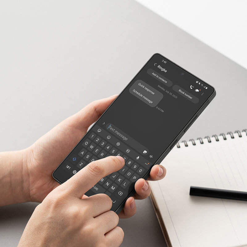 [Pachet 2x] Folie sticla Samsung Galaxy S25 Plus Ringke Easy Slide Tempered Glass, transparenta