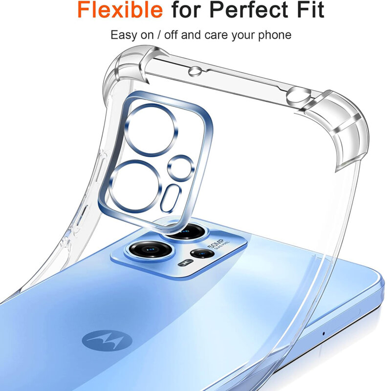 Husa Motorola Moto G62 5G Techsuit Shockproof Clear Silicone, transparenta