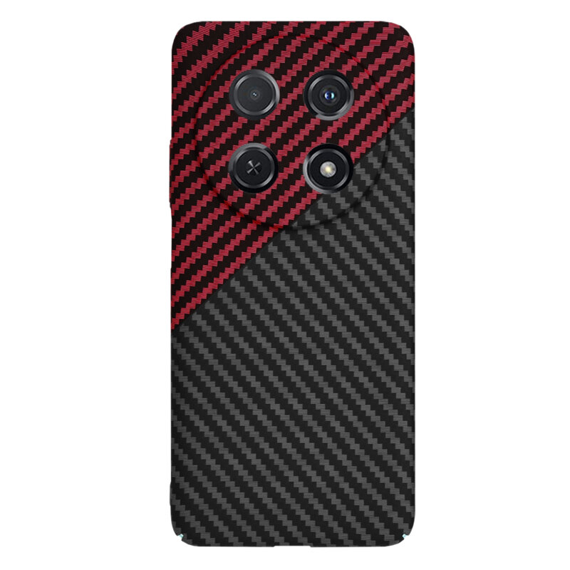 Husa Huawei nova 13i Techsuit Carbonite FiberShell, rosu inchis