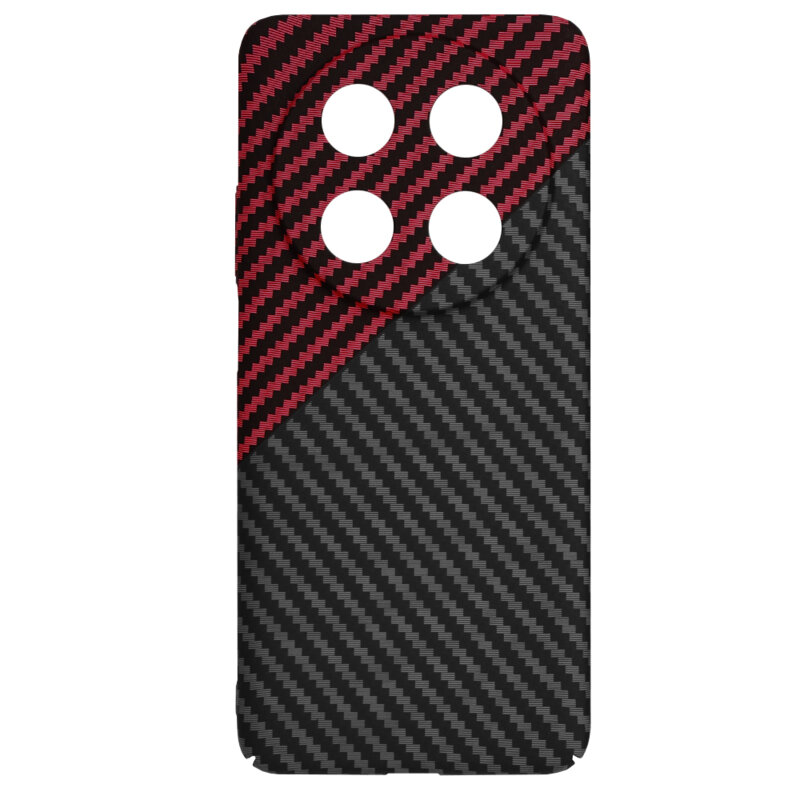 Husa Huawei nova 13i Techsuit Carbonite FiberShell, rosu inchis