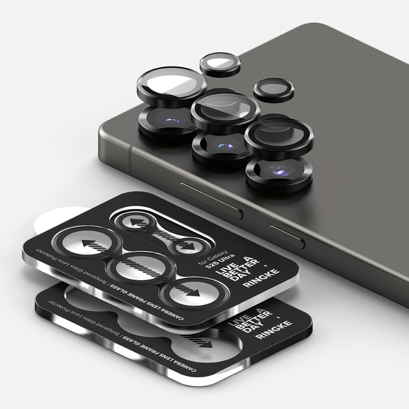 Folie sticla camera Samsung Galaxy S25 Ultra Ringke Camera Lens Frame, negru