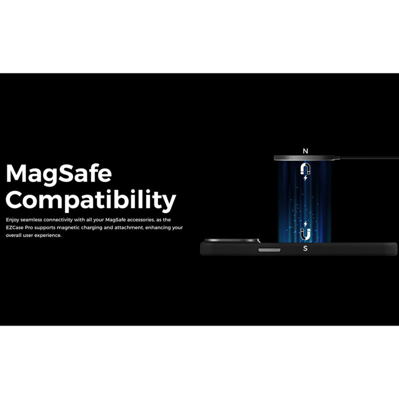 Husa iPhone 15 Plus Edizard Pro MagSafe Case, negru