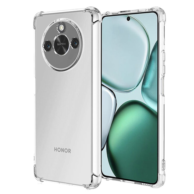 Husa Honor X9c Smart Techsuit Shockproof Clear Silicone, transparenta