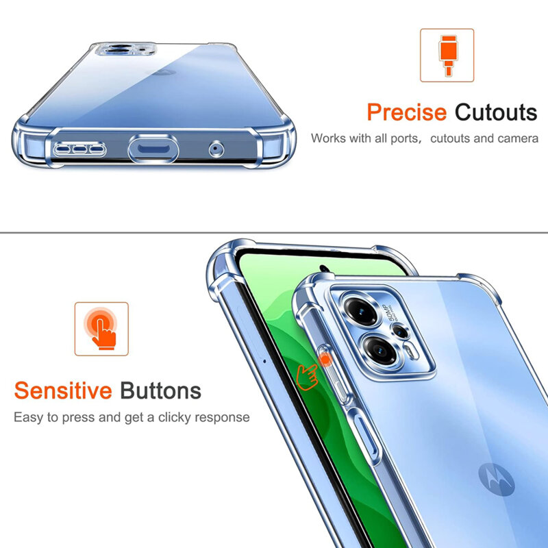 Husa Honor X9c Smart Techsuit Shockproof Clear Silicone, transparenta